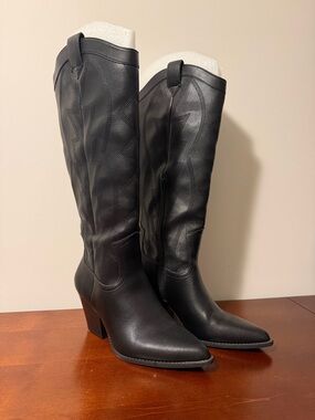 Mix No. 6 Black Boots- Tall Western Boots